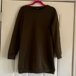 Olive Green Sweater Dress, Ariana Grade Style